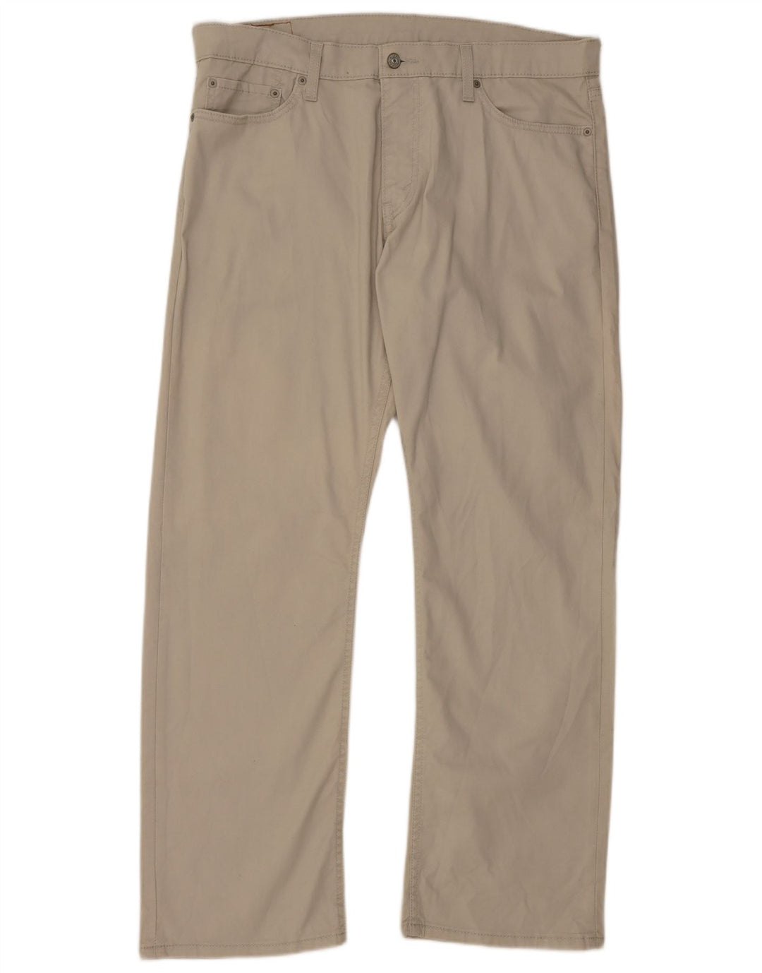 LEVI'S Herren 514 Straight Casual Hose W36 L30 Beige Baumwolle