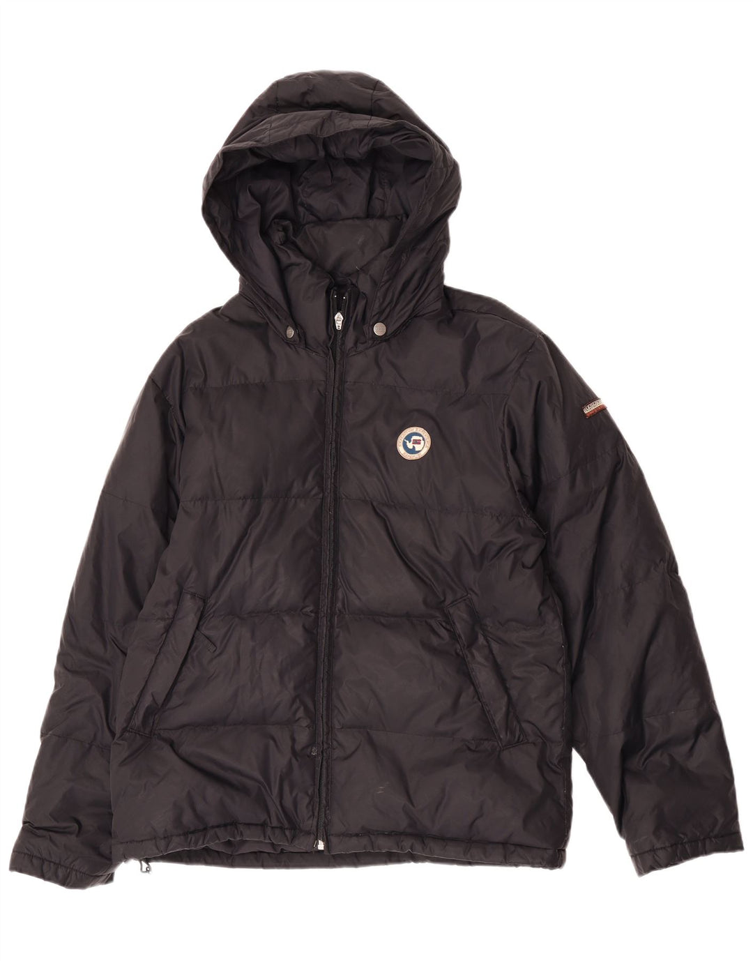 Napapijri wattierte Herrenjacke mit Kapuze, UK 38, mittelschwarz