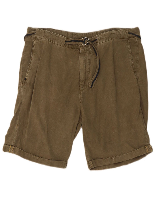 Zara Herren Chinoshorts EU 40 Medium W31 Khaki Baumwolle