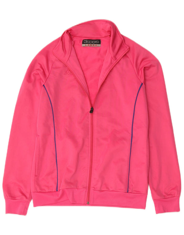 Kappa Damen-Trainingsanzug-Oberteiljacke UK 16 Large Pink Polyester