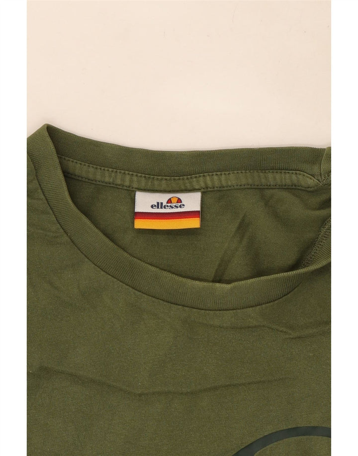 Ellesse Herren Grafik-T-Shirt-Oberteil Mittelgrün