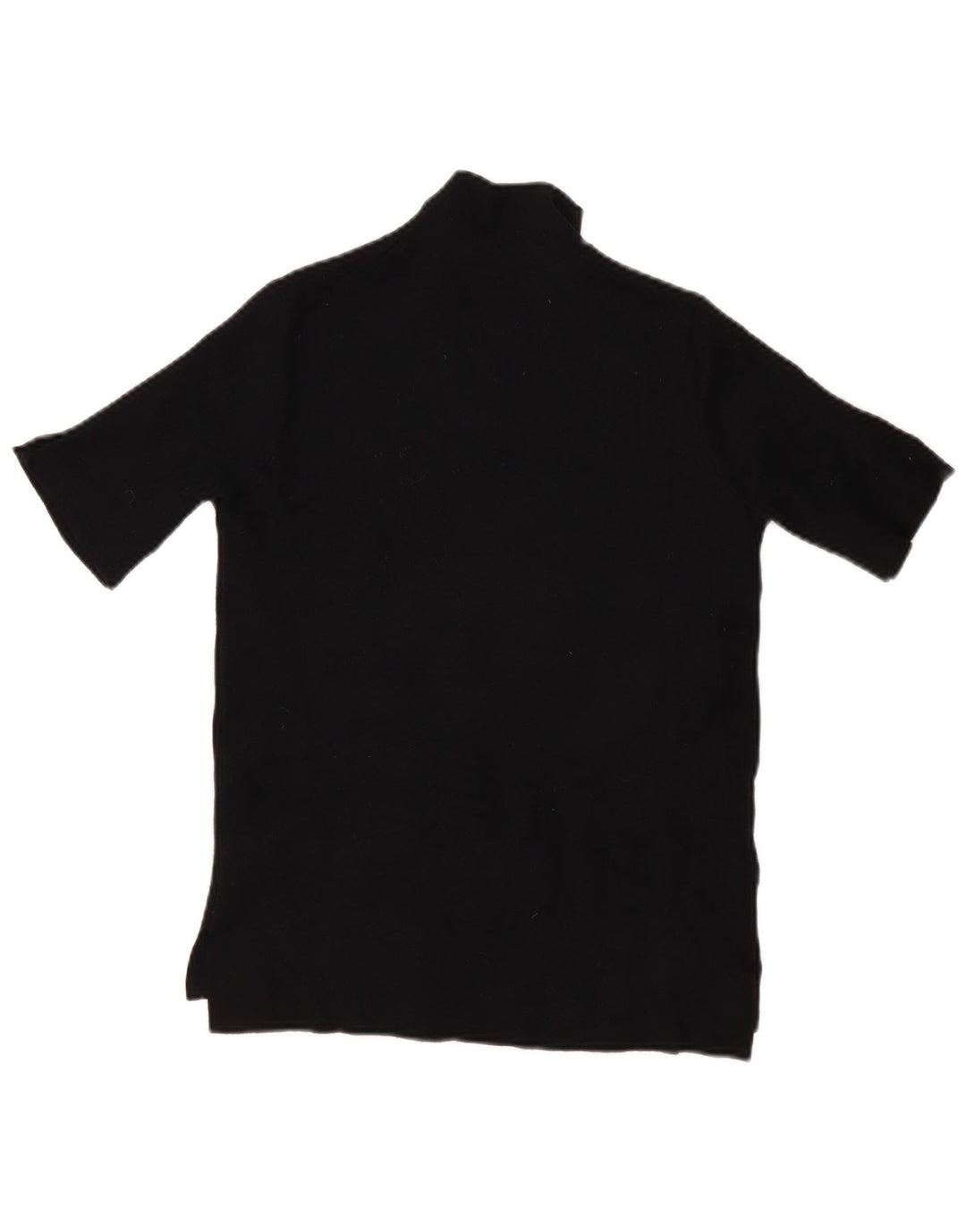 Zara Damen Strick-Kurzarmoberteil UK 12 Mittelschwarze Viskose