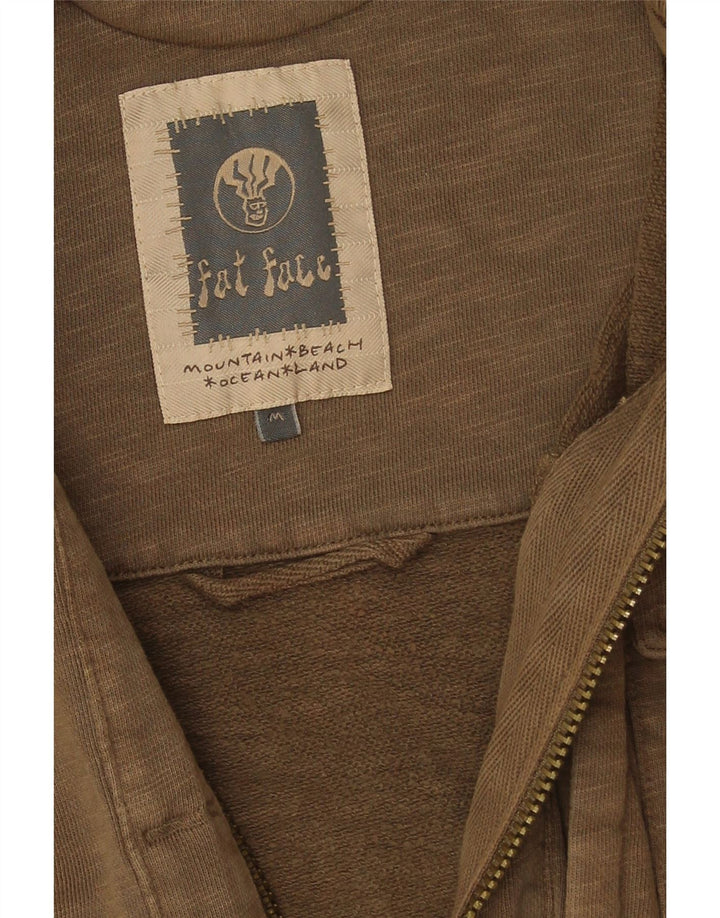 Fat Face Herren-Trainingsanzug-Oberteil, Jacke, mittlere Khaki-Baumwolle
