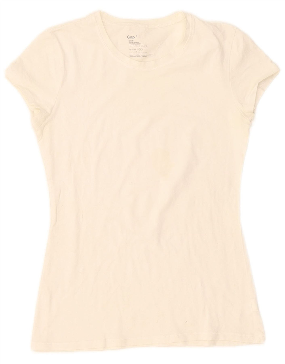 Gap Damen T-Shirt Top UK 10 Small Weiße Baumwolle