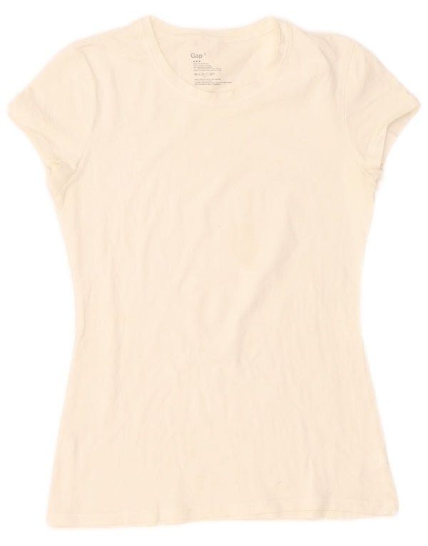 Gap Damen T-Shirt Top UK 10 Small Weiße Baumwolle