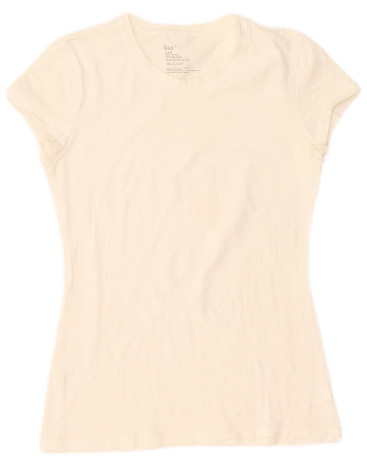 Gap Damen T-Shirt Top UK 10 Small Weiße Baumwolle