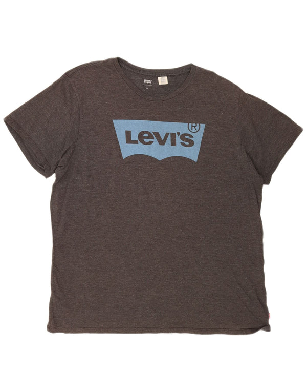 LEVI'S Herren Grafik-T-Shirt-Oberteil 2XL Grau