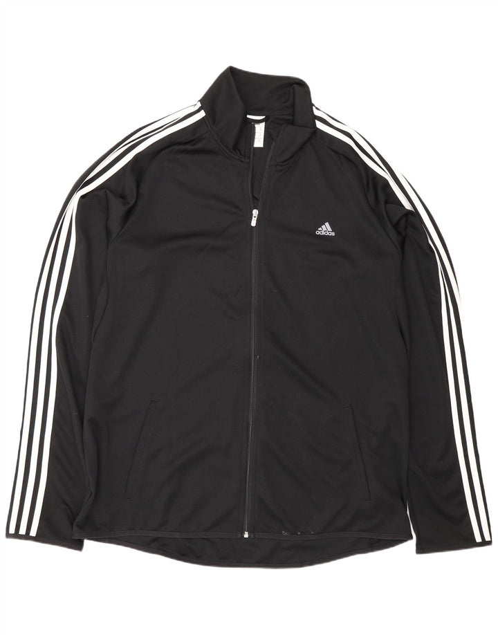 Adidas Herren Climalite Trainingsanzug Top Jacke 2XL Schwarz Polyester