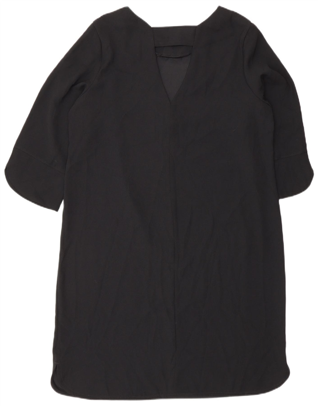 Marks & Spencer Damen-Zeltkleid mit 3/4-Ärmeln, UK-Größe 44, Größe L, Schwarz, Polyester