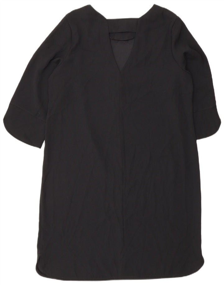 Marks & Spencer Damen-Zeltkleid mit 3/4-Ärmeln, UK-Größe 44, Größe L, Schwarz, Polyester