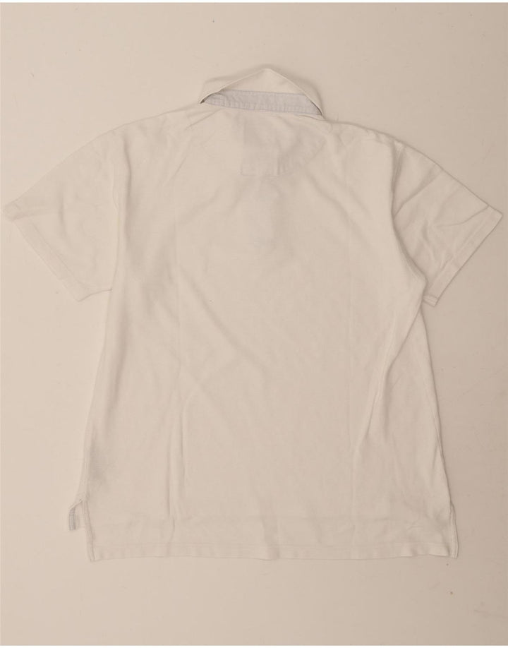 Slam Herren-Poloshirt, groß, aus weißer Baumwolle