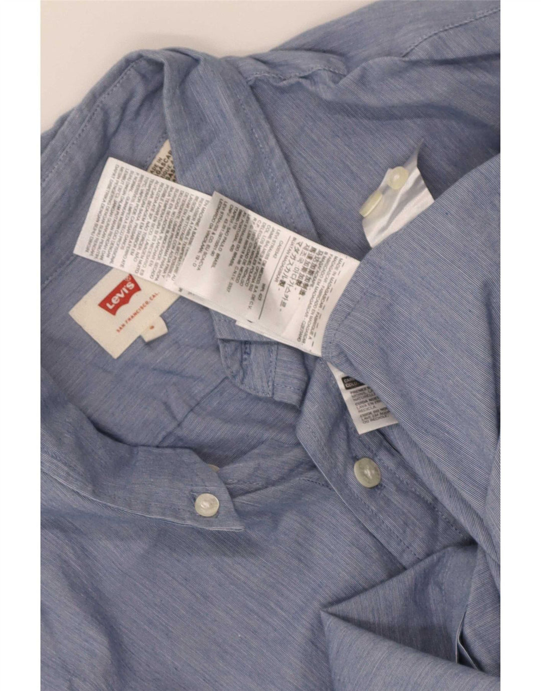 Levi's Herrenhemd, klein, blau gefleckte Baumwolle