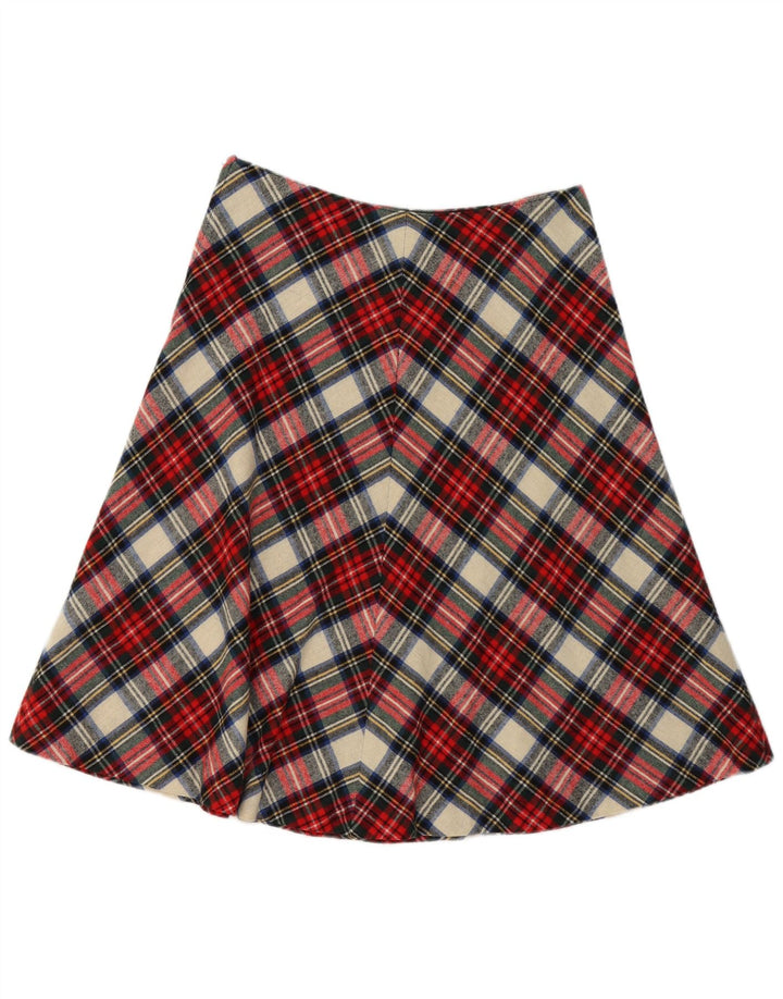 Vintage Damen A-Linie Rock W32 Groß Mehrfarbig kariert
