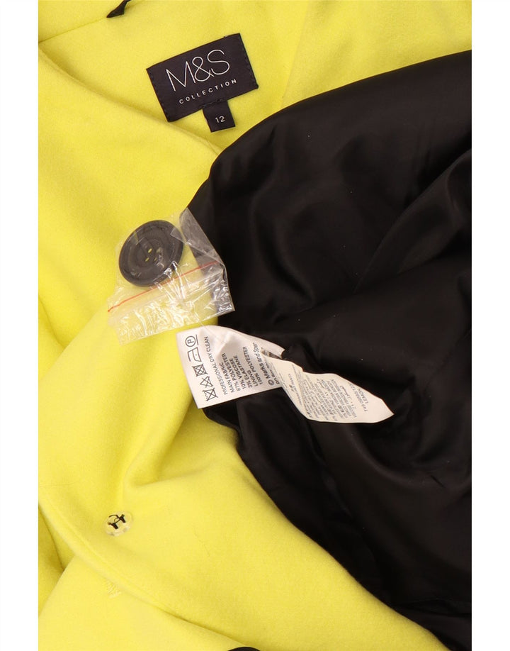 Marks & Spencer Damen 4-Knopf-Longline-Blazerjacke UK 12 Mittelgelb
