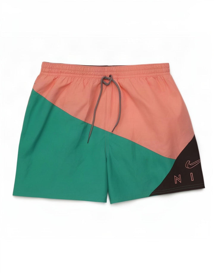 Nike Herren-Badeshorts mit Grafik, mittelgroß, mehrfarbig, Farbblock