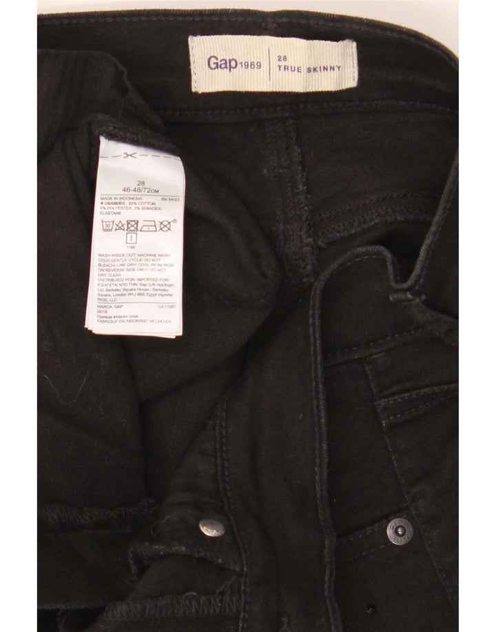 Gap Damen Skinny Jeans W26 L28 Schwarze Baumwolle