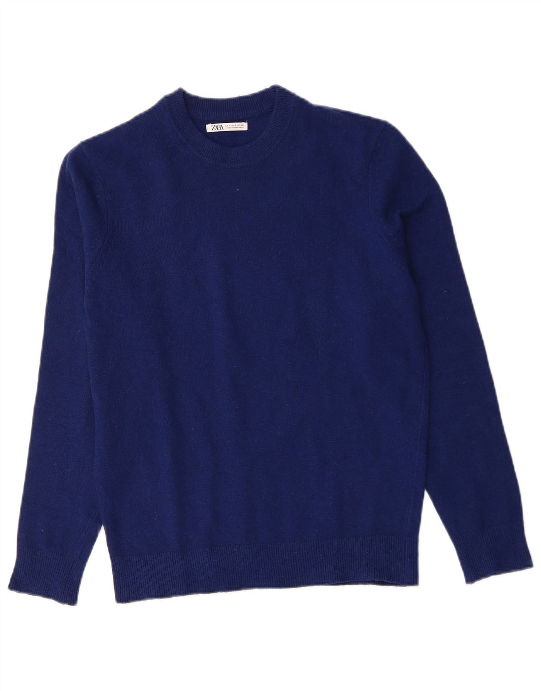 ZARA Damen-Pullover, übergroß, Rundhalsausschnitt, Gr. 10, Marineblau