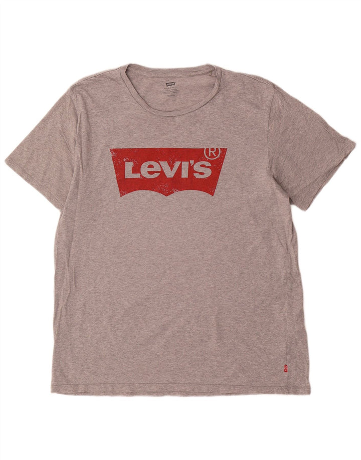 Levi's Herren-T-Shirt mit Grafik, XL, graue Baumwolle