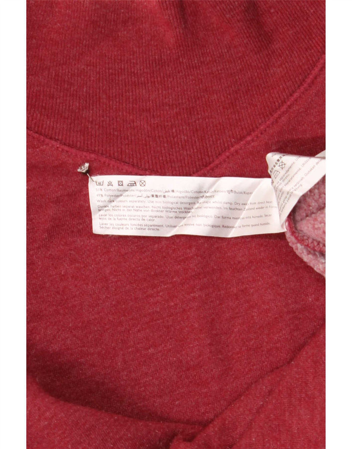 Jack Wills übergroßer Damen-Sweatshirt-Pullover, UK 12, mittelrote Baumwolle