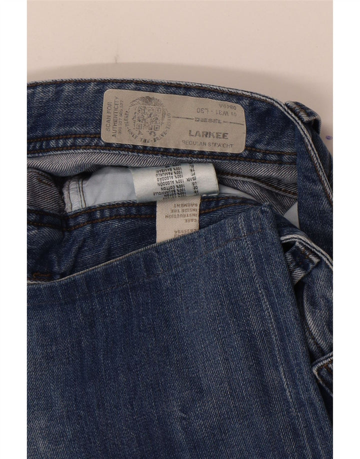 Diesel Herren Larkee Regular Straight Jeans W31 L30 Blaue Baumwolle