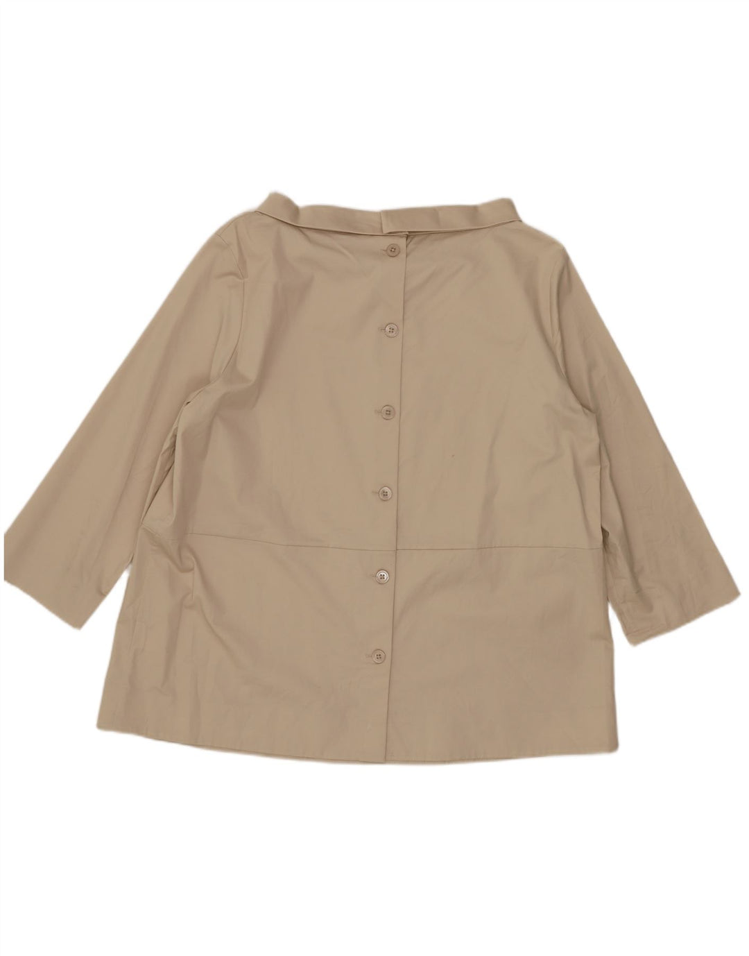 Cos Damen-Blusenoberteil mit 3/4-Ärmeln, EU 40, mittelbeige Baumwolle