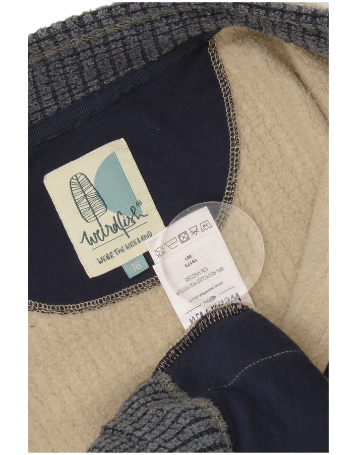 Weird Fish Damen Fleecejacke UK 16 Large Grau Polyester