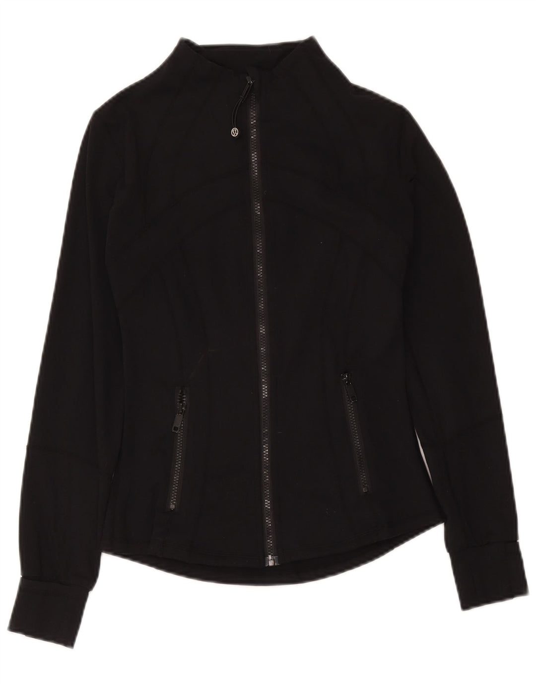 Lululemon Damen-Trainingsanzug-Topjacke, US-Größe 4, Small, schwarzes Nylon
