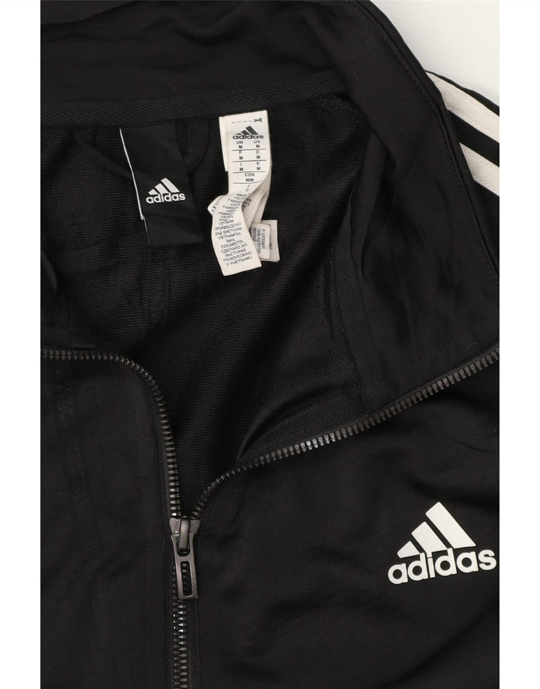 ADIDAS Herren-Trainingsanzug-Oberjacke, Mittelschwarzes Polyester