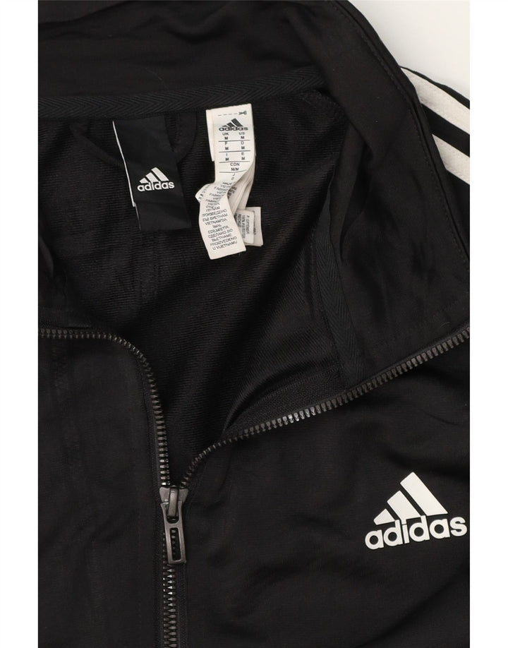 ADIDAS Herren-Trainingsanzug-Oberjacke, Mittelschwarzes Polyester
