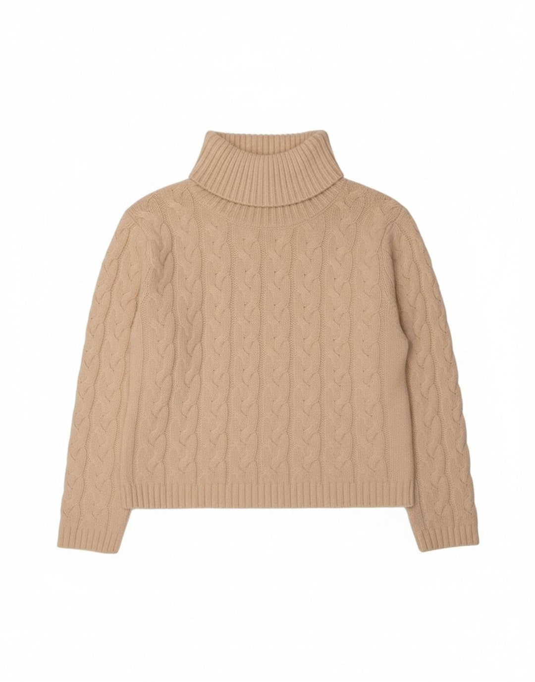 Marco Pecci Damen-Pullover mit Rollkragen, Gr. 10, Größe S, cremefarbene Wolle