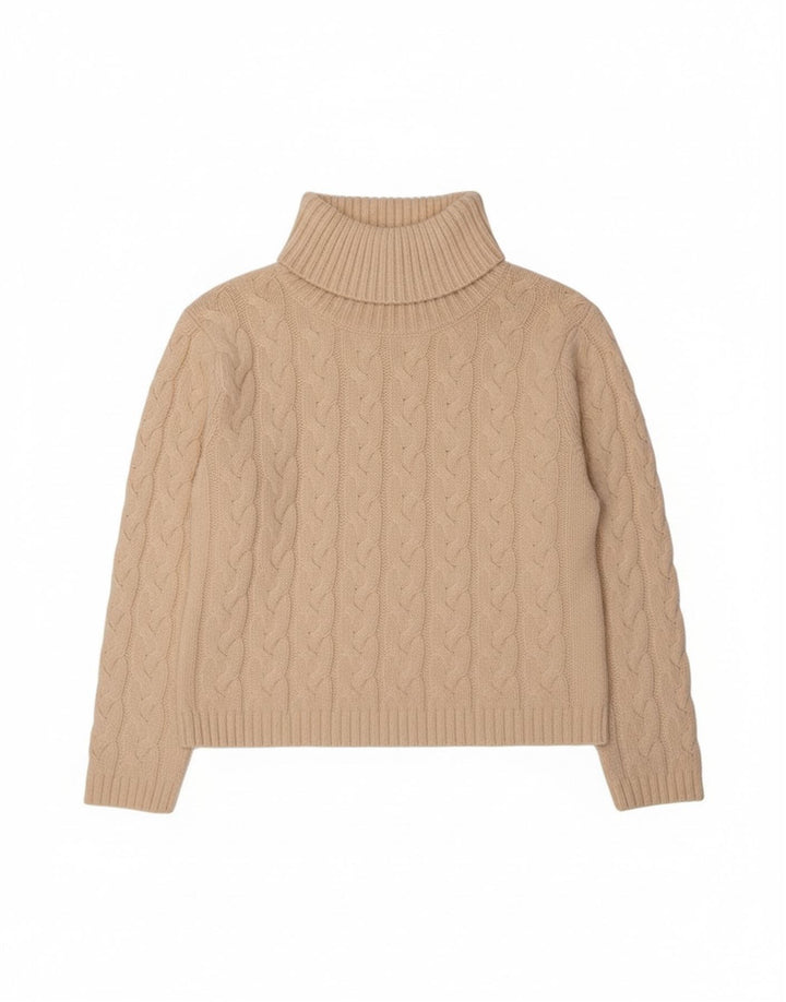 Marco Pecci Damen-Pullover mit Rollkragen, Gr. 10, Größe S, cremefarbene Wolle