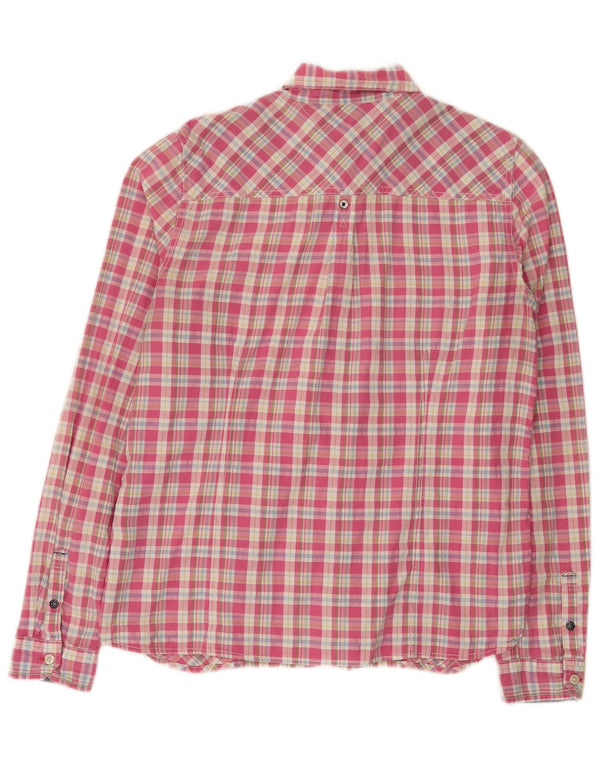 Tommy Hilfiger Damenhemd UK 18 XL rosa kariert Baumwolle