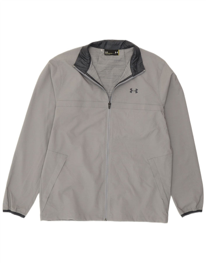 Under Armour Herren-Trainingsanzugoberteil mit lockerer Passform, großes graues Polyester