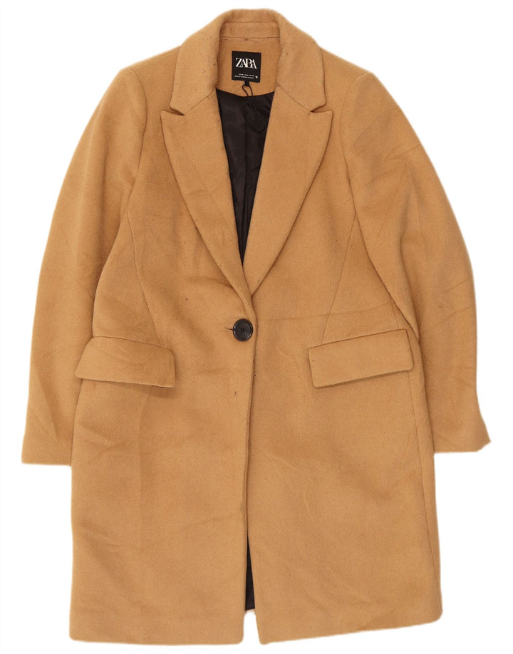 Zara Damen Mantel UK 14 Medium Beige