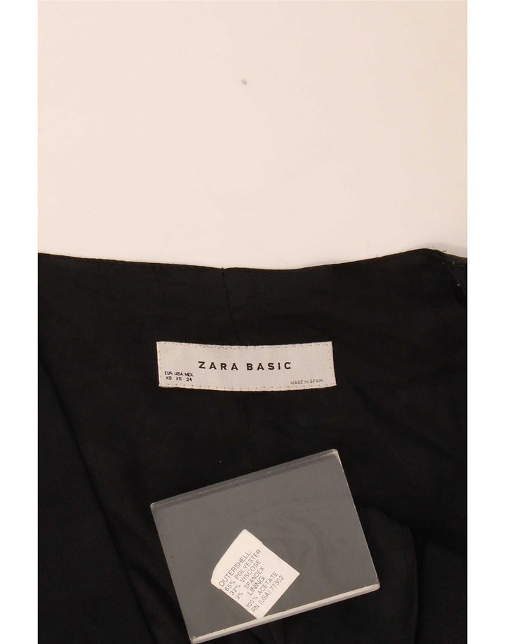 Zara Damen Weste UK 6 XS Schwarz Polyester