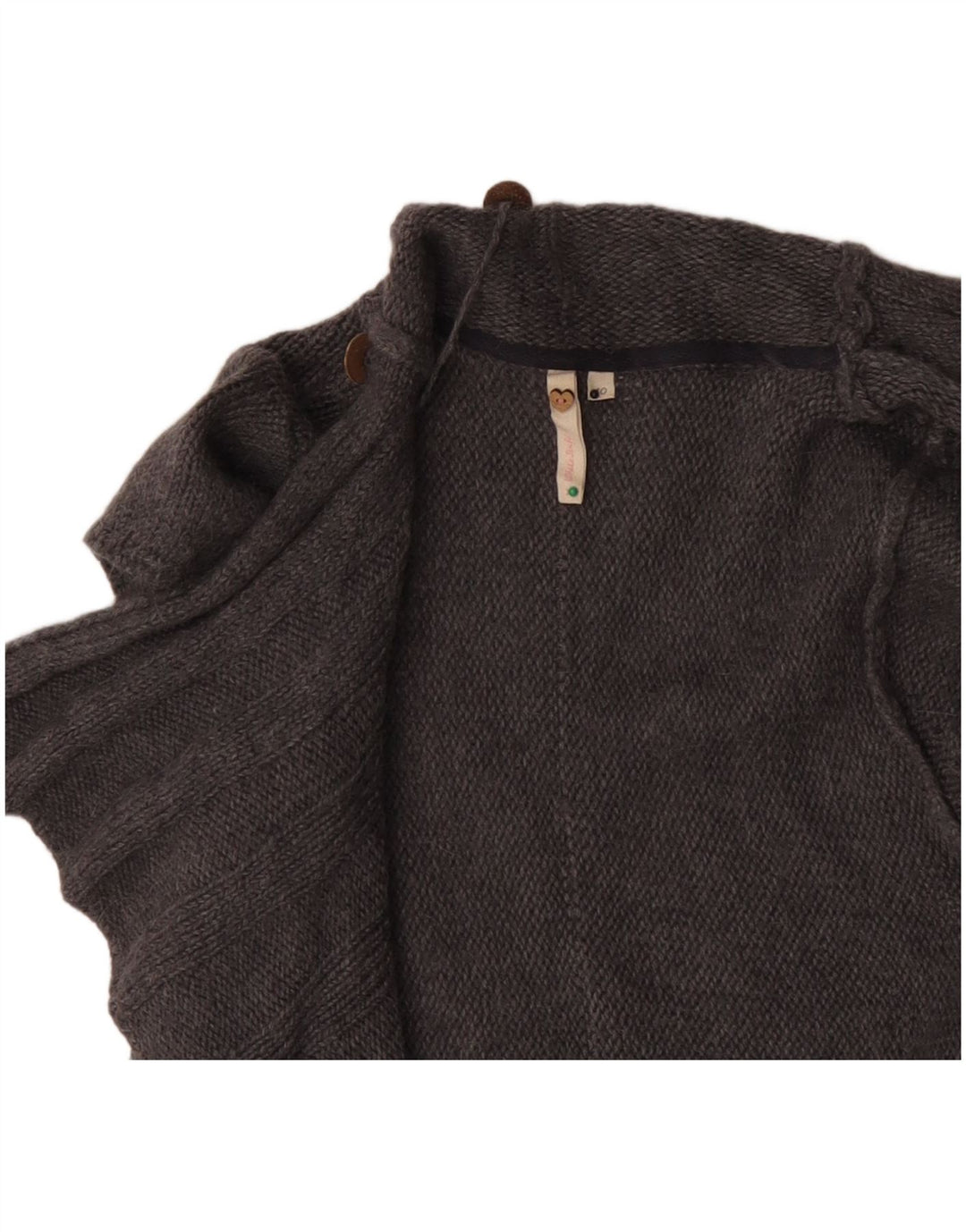 White Stuff Damen-Cardigan mit kurzen Ärmeln, offen, Gr. 10, Größe S, graue Wolle