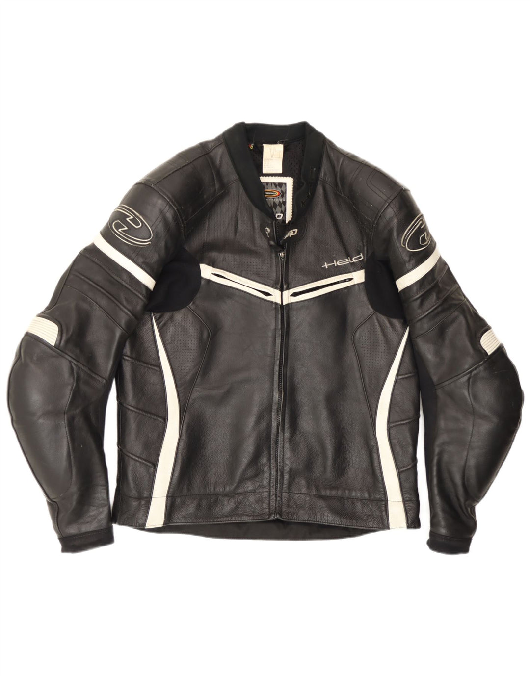 Held Herren Motorstyle Graphic Racer Jacke Größe 48 XL Schwarz Colourblock