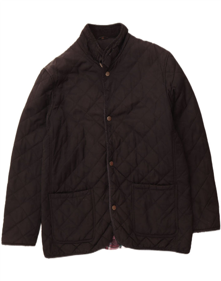 DOUGLAS Mens Quilted Jacket UK 44 2XL Black