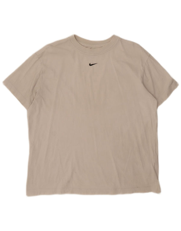 Nike Herren-T-Shirt mit lockerer Passform, mittelgroß, aus weißer Baumwolle