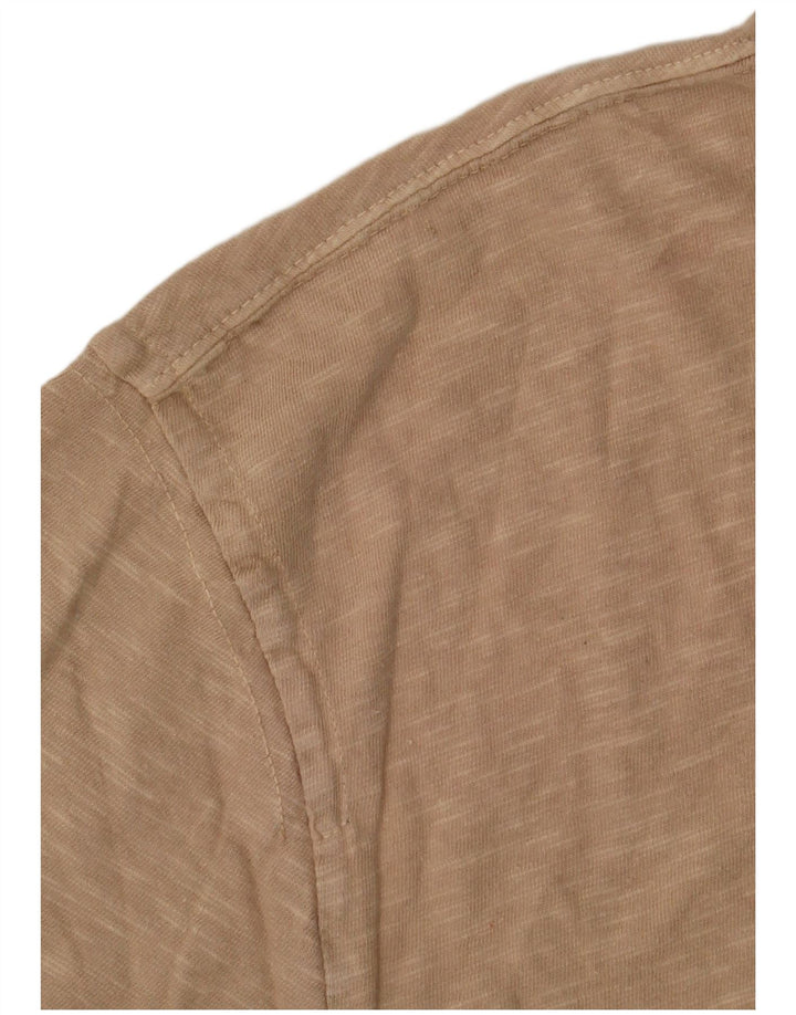 Weird Fish Herren-T-Shirt-Oberteil, groß, beige gesprenkelte Baumwolle