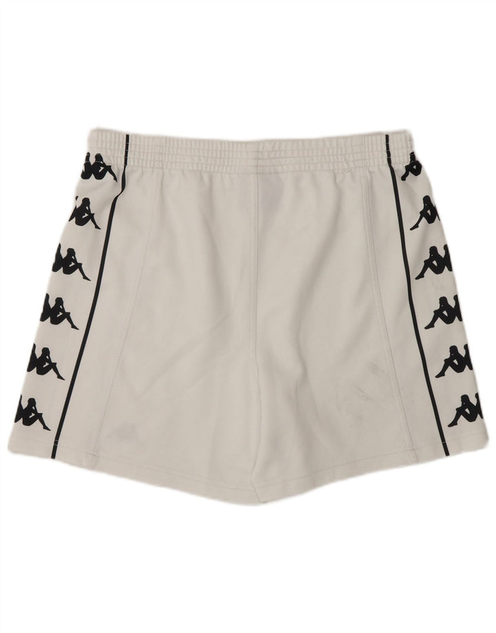 Kappa Herren Graphic Sport Shorts Large Weiß Polyester