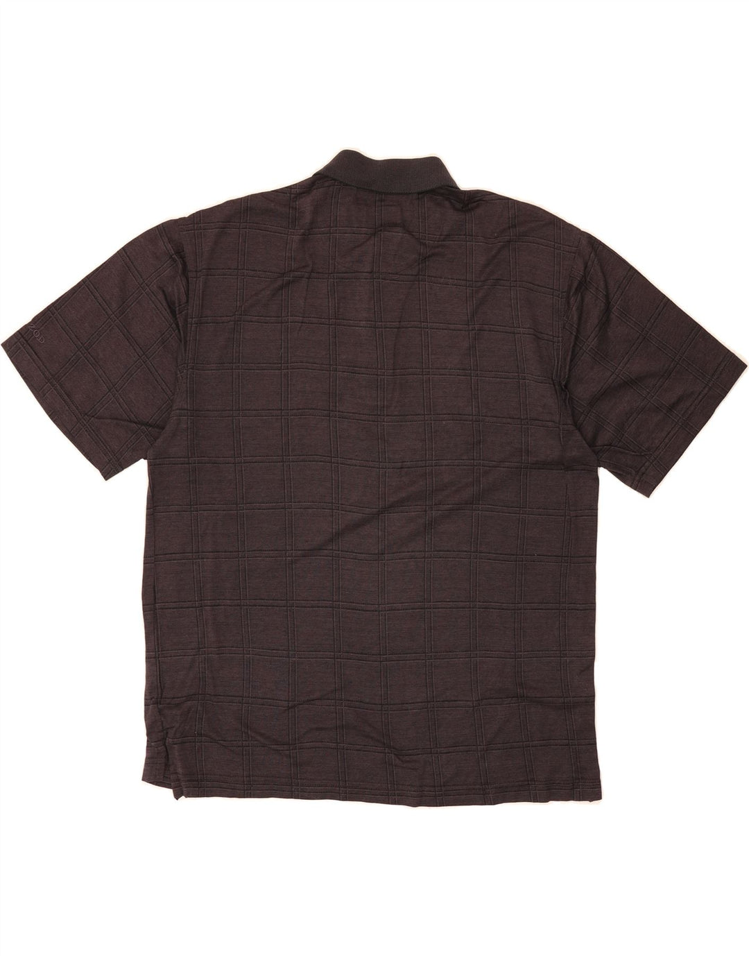 IZOD Mens Golf Polo Shirt Small Purple Check Cotton Vintage Izod and Second-Hand Izod from Messina Hembry 