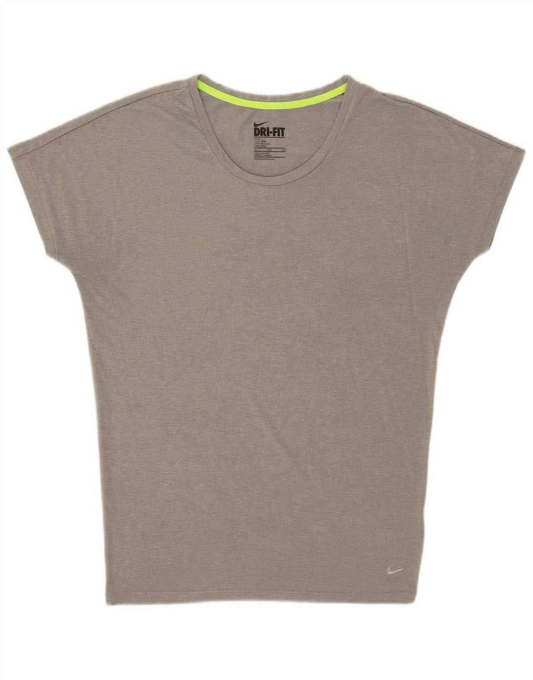 Nike Damen Dri Fit Loose Fit T-Shirt-Oberteil Mittelgrau meliertes Polyester
