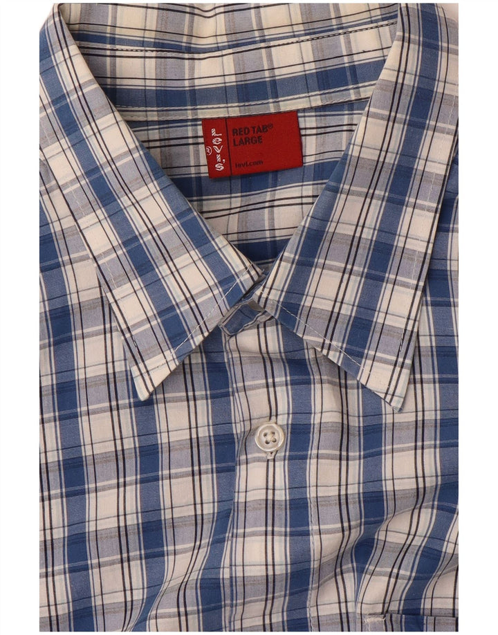 Levi's Herrenhemd, groß, blau kariert