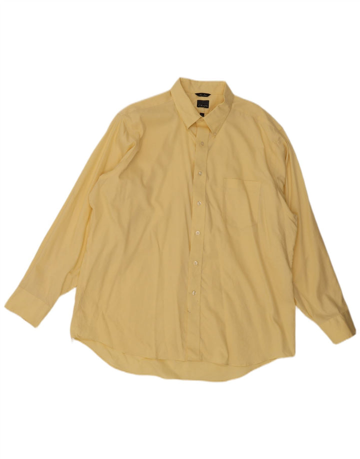 Chaps Ralph Lauren Herrenhemd XL, gelbe Baumwolle