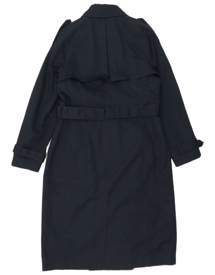 Marks & Spencer Damen Trenchcoat UK 12 Medium Marineblau Baumwolle