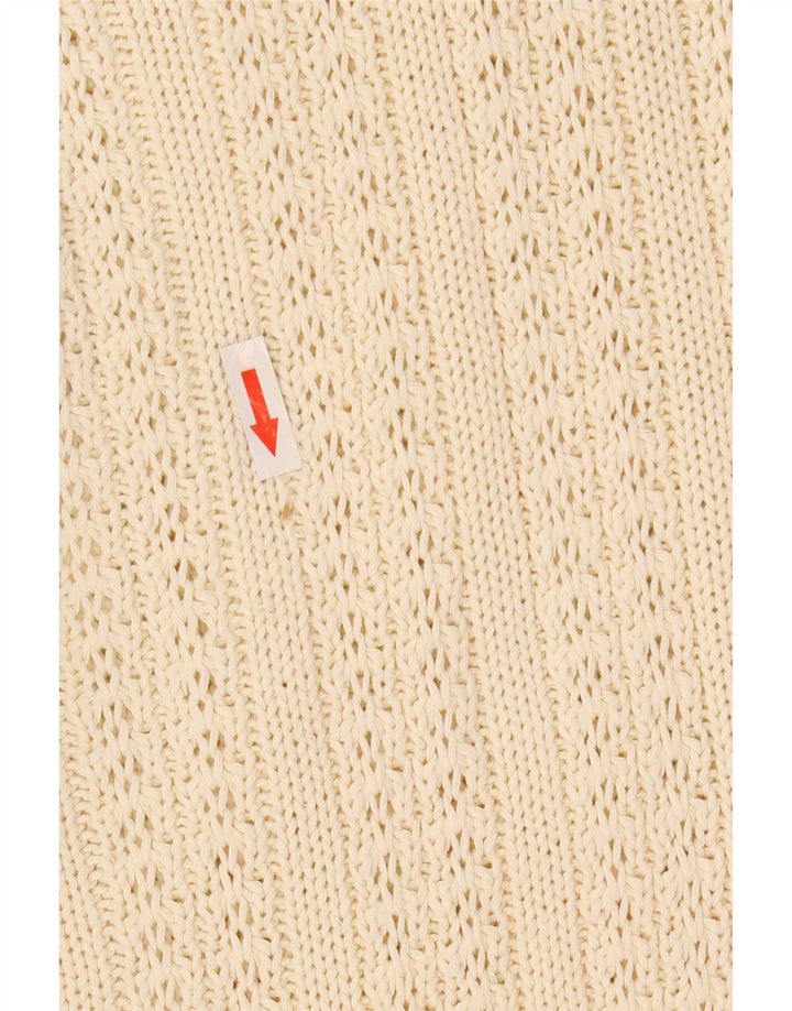 Allison Wingate Herren-Pullover mit Rollkragen, groß, aus cremefarbener Baumwolle