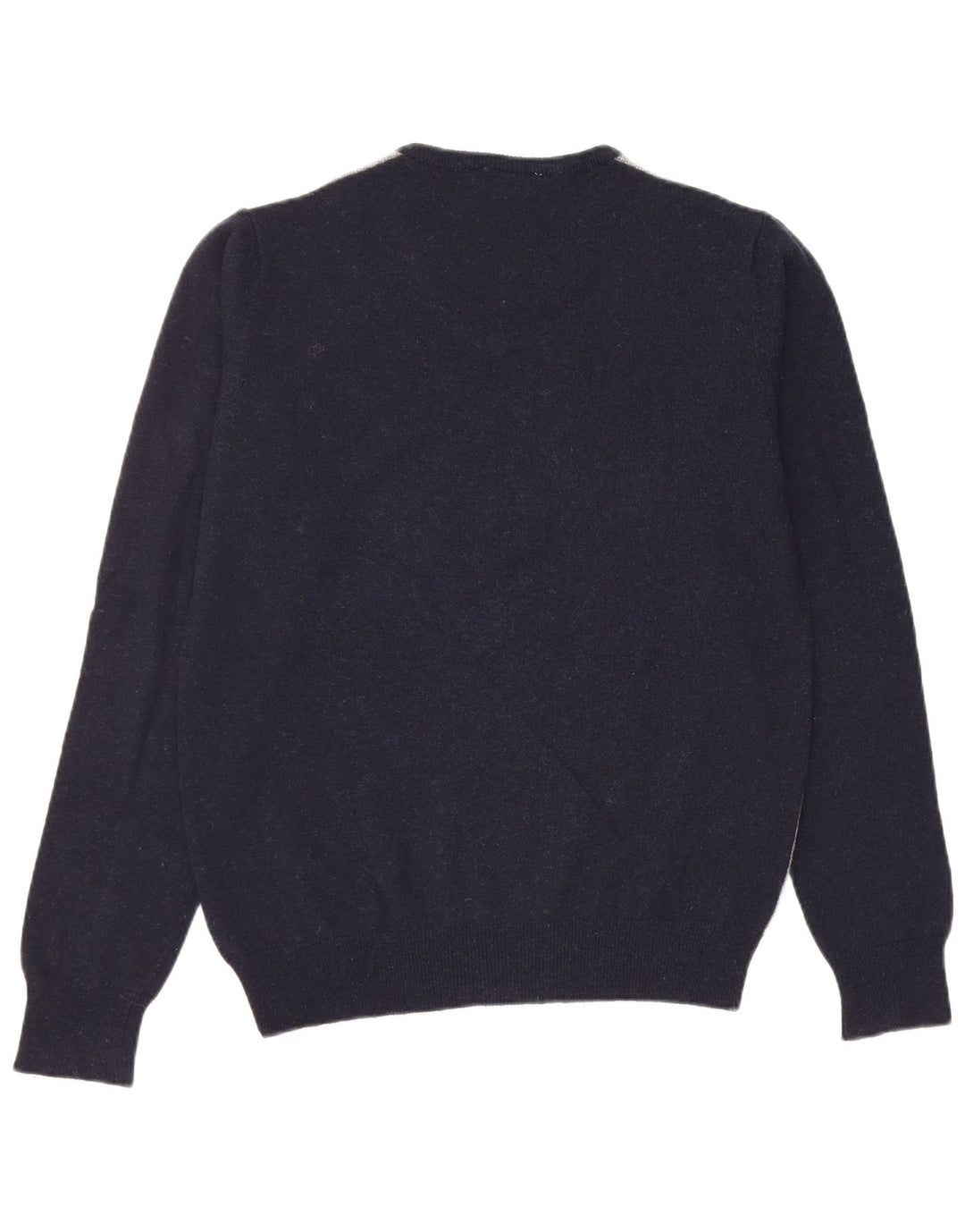 Fila Herren-Pullover mit V-Ausschnitt, groß, marineblau, Farbblock-Lammwolle