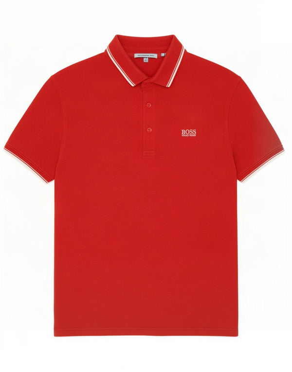 Hugo Boss Boys Polo Shirt 15-16 Years Medium Red Cotton