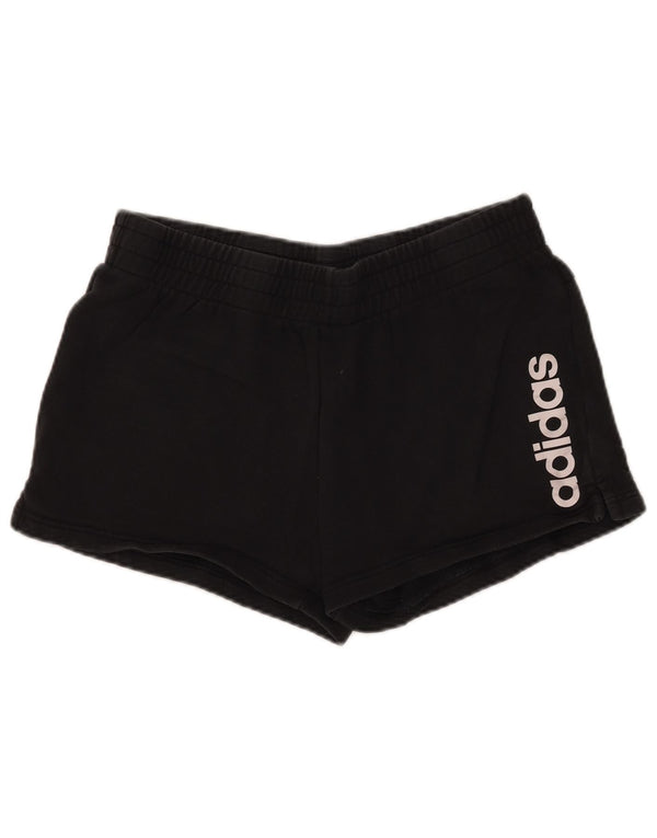 Adidas Damen Graphic Sport Shorts UK 16/18 Große schwarze Baumwolle